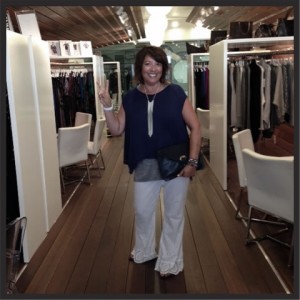 Ginger working it in the showroom!